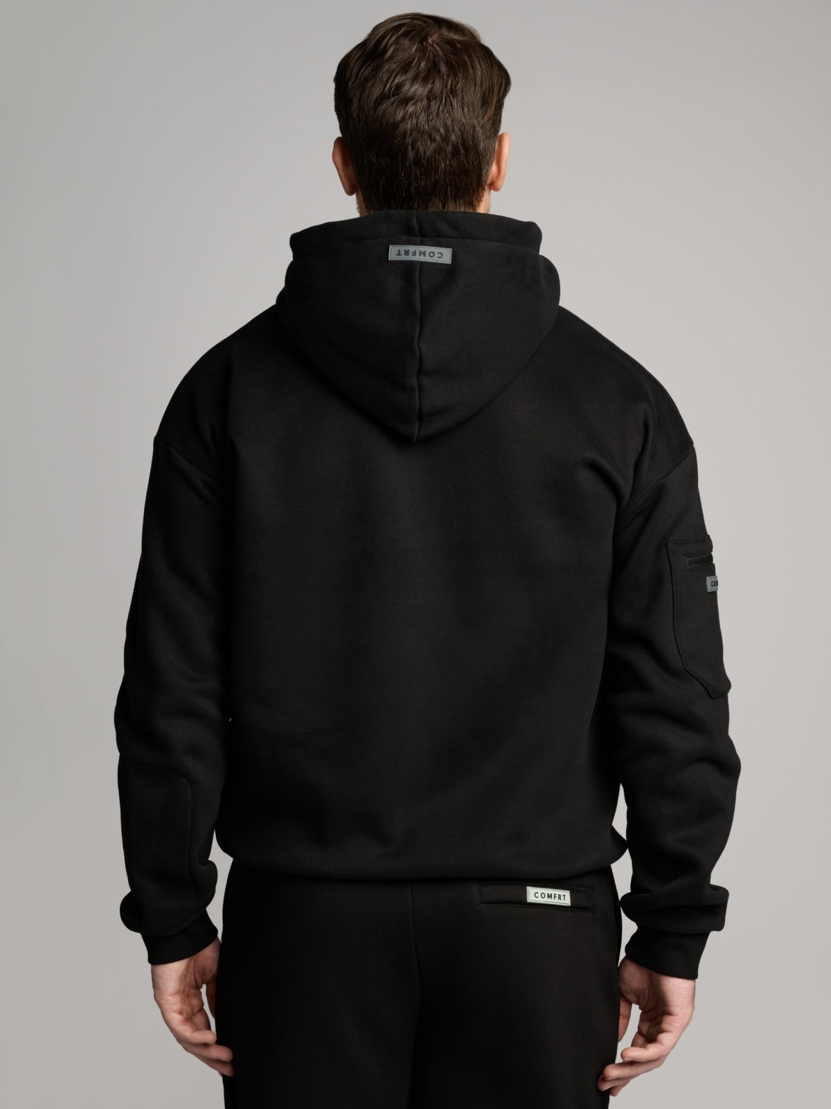 Airplane Mode Travel Zip Hoodie | Built-In Eye Mask for Sleep | Comfrt