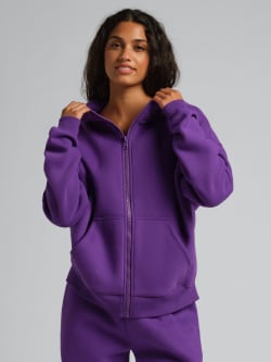 Basic Crop Zip Hoodie
