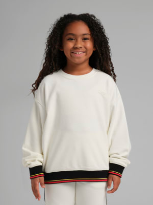 Laid Back Kids Halo Fleece Crew: Eagle White
