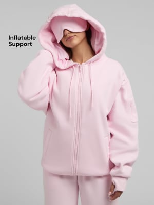 Inflate Zip Hoodie: Powder Pink