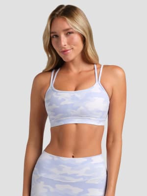 ComfrtCore™  Strappy Bra: Tyler is 5’9” and wears a size S