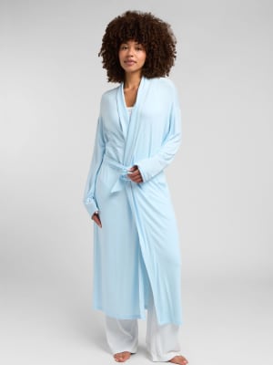 Luna Lounge Robe: Powder Blue