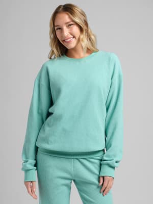 Waffle Lounge Long Sleeve: Tyler is 5'9" and wears a size S