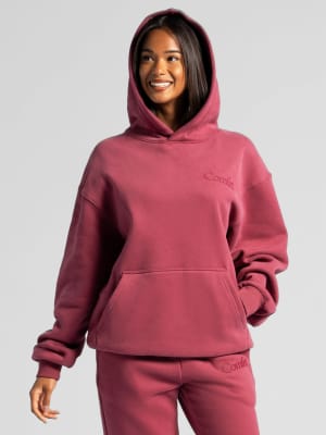 Minimalist Hoodie: Lexy is 5′8″ and wears a size S