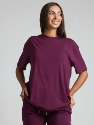 Cloud Lounge Tee: Plum