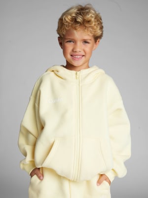 Cloud Zip Kids Hoodie: Joseph is 6 and wears a size S