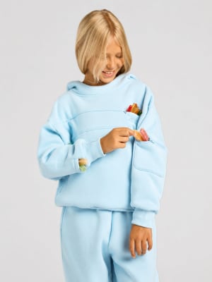 Snak™ Kids Hoodie: Baby Blue