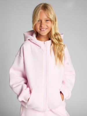 Cloud Zip Kids Hoodie: Arina is 9 wearing a size S