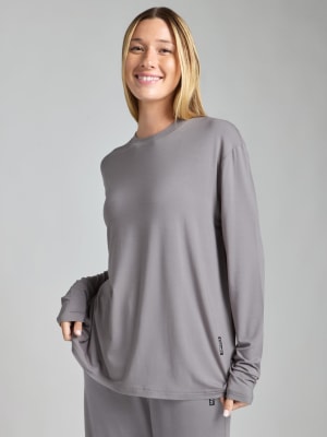 Cloud Long Sleeve Tee: Kiara is 5’6” and wears a size S