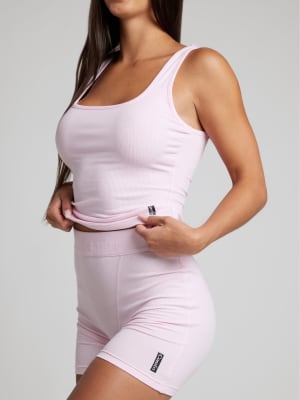 Rib Contour Boxer: Sara is 5'6" and wears a size M
