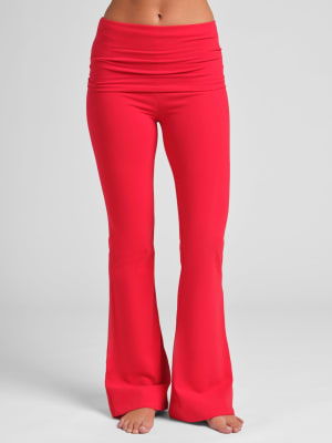 SoftStretch Foldover Pant: Cherry