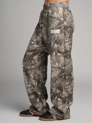 Camo Straight Leg Sweatpants: Kayla is 5'8" and wears a size S
