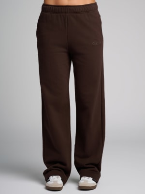 Halo Lightweight Straight Leg Sweatpants: Abby is 5'9" and wears a size S
