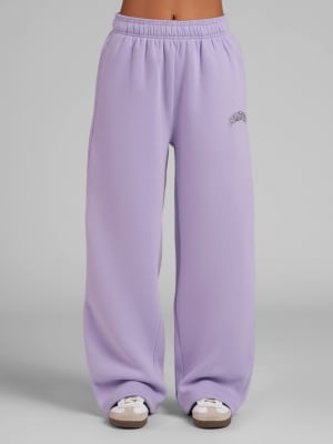 Varsity Straight Leg Sweatpants: Lavender