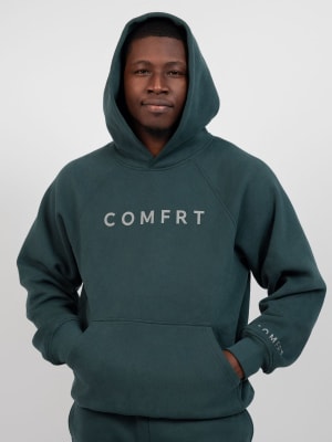 Tranquil Hoodie: Raymond is 6′1″ wearing a size L