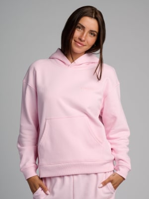 Halo Lightweight Crop Hoodie: Abby is 5′9″ wearing a size S