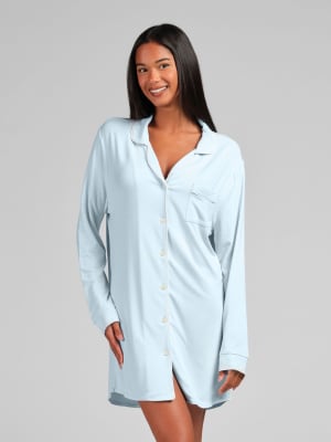 Luna Lounge Sleep Shirt: Lexy is 5′8″ and wears a size S