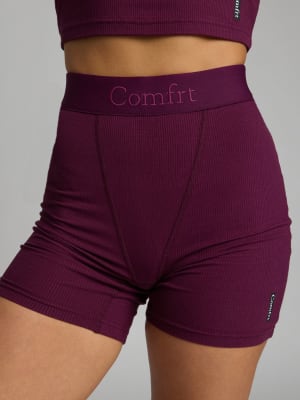 Rib Contour Boxer: Emily is 5'6" and wears a size S