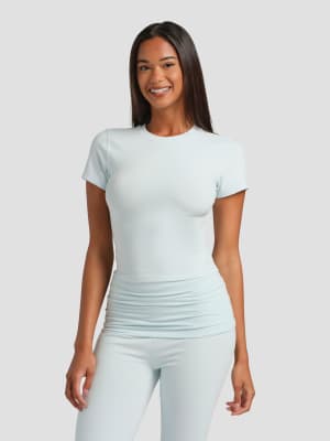 SoftStretch Baby Tee: Powder Blue