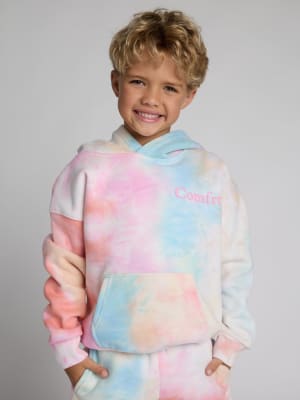 Minimalist Kids Hoodie: Joseph is 6 and wears a size S