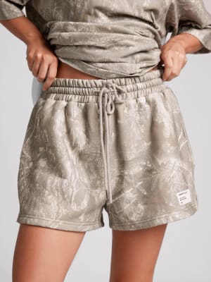 Camo Shorts: Nikki is 5'8" and wears a size S