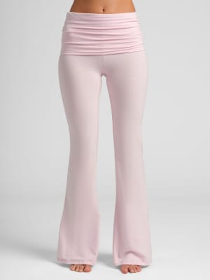 SoftStretch Foldover Pant: Nikki is 5'8” and wears a size S