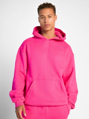 Minimalist Hoodie: Evan is 6'4" wearing a size M