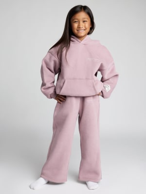 You Matter Kids Straight Leg Sweatpants: Penelope is 8 wearing a size S