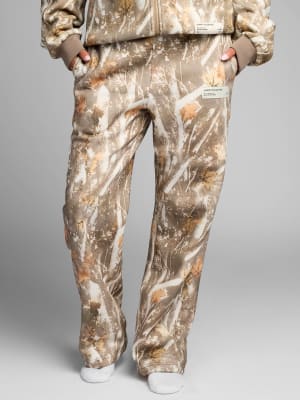 Camo Straight Leg Sweatpants: Abby is 5’8” and wears a size S