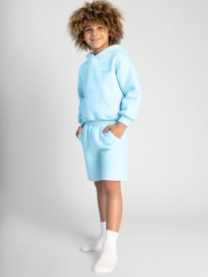 Pastel Kids Shorts: Logan is 8 wearing a size S