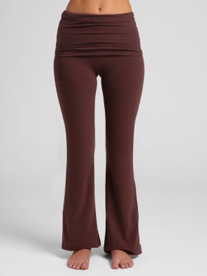 SoftStretch Foldover Pant: Cocoa