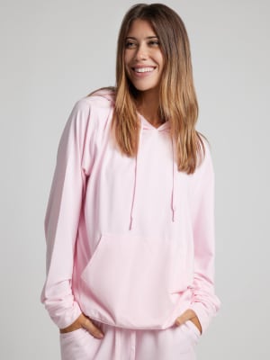 AllDay™ Jersey Hoodie: Nikki is 5'8" and wears a size S