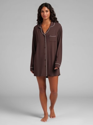 Luna Lounge Sleep Shirt: Espresso