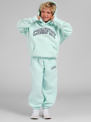Varsity Kids Logo Sweatpants: Aqua Mist