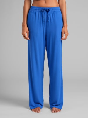 Rib Contour Pants: Cobalt Blue