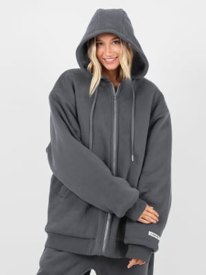 Weighted Hoodie: Joscelin is 5'11" and wears a size M