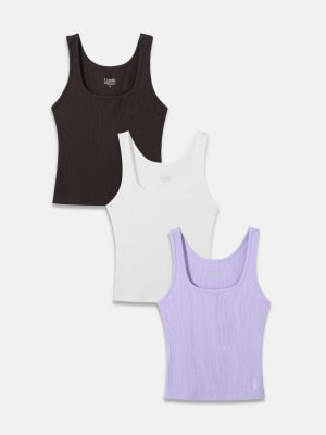 Rib Contour Waist Length Tank 3-Pack: default