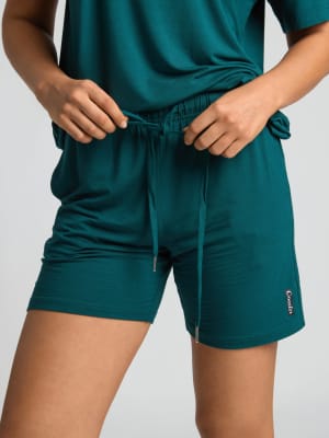Cloud Lounge Shorts: Emily is 5'6" and wears a size S