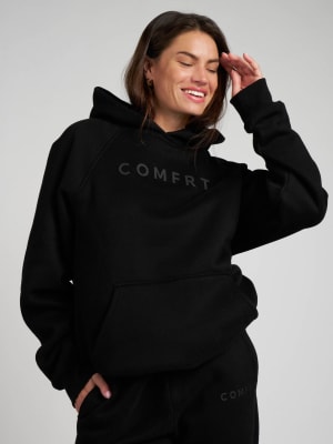 Tranquil Hoodie: Lauren is 5’8” and wears a size M