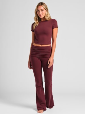 SoftStretch Baby Tee: Maroon