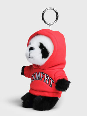 Panda Bear Mystery Color Keychain / Hibiscus Red