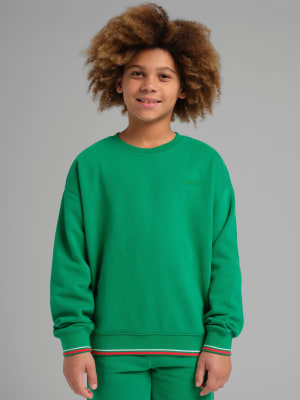 Laid Back Kids Halo Fleece Crew: Bella Green