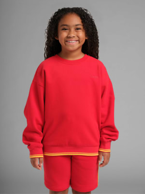 Laid Back Kids Halo Fleece Crew: Royale Red
