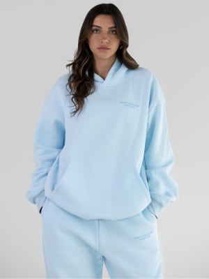 Pastel Hoodie: Abby is 5′9″ wearing a size M